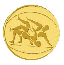 Centre médaille lutte diamètre 50 mm PA060