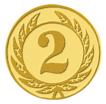 Centre médaille 2ème diamètre 25 mm PB109