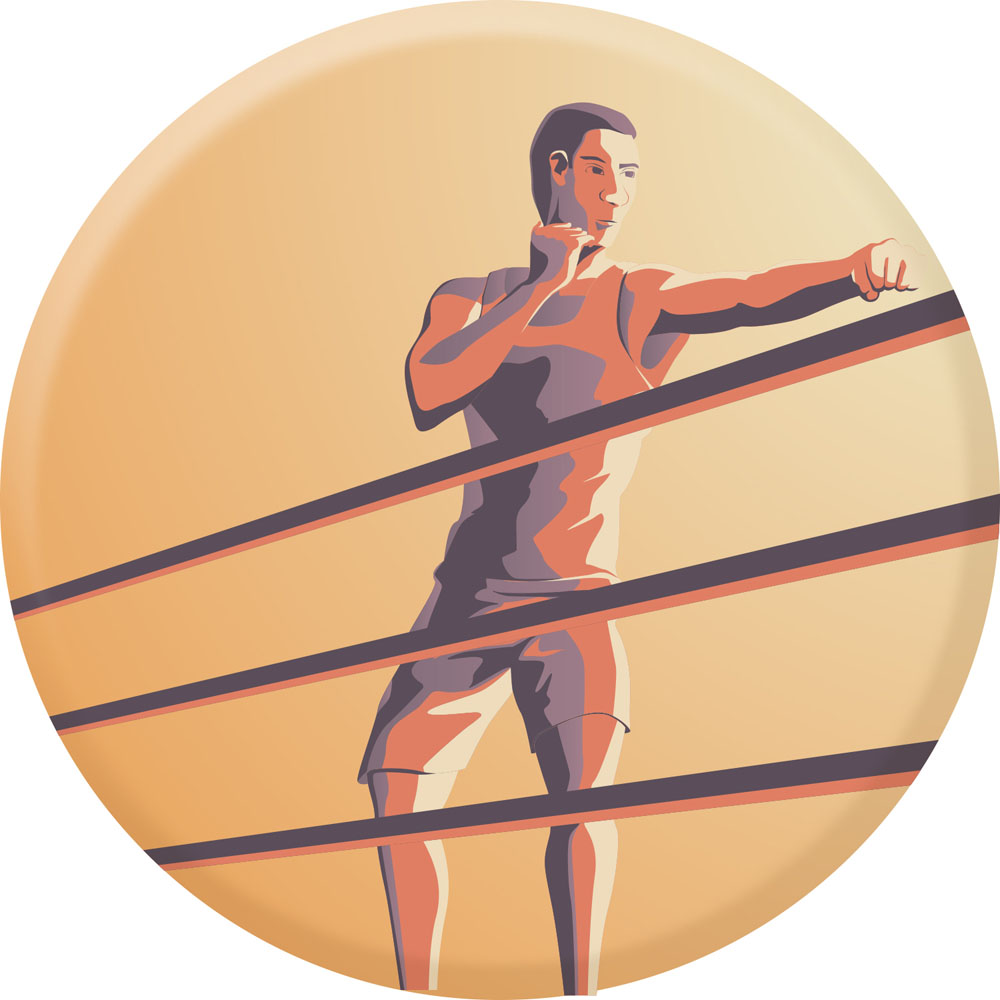 Centre médaille combat diamètre 50 mm PCA048