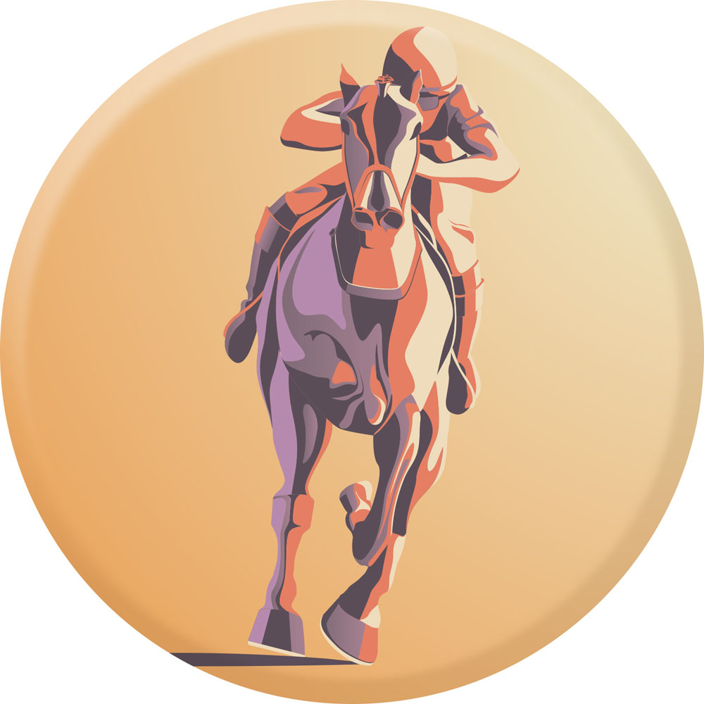 Centre médaille équitation diamètre 50 mm PCA052