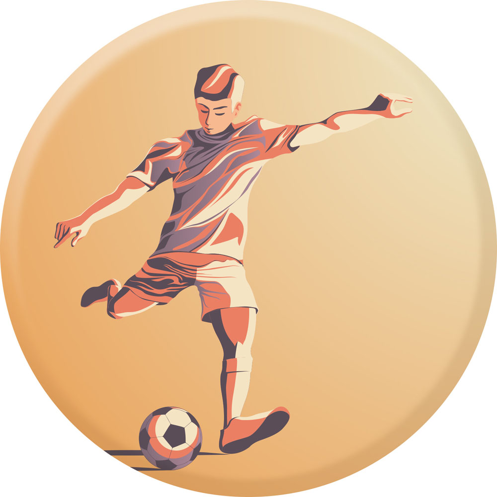 Centre médaille football diamètre 50 mm PCA056