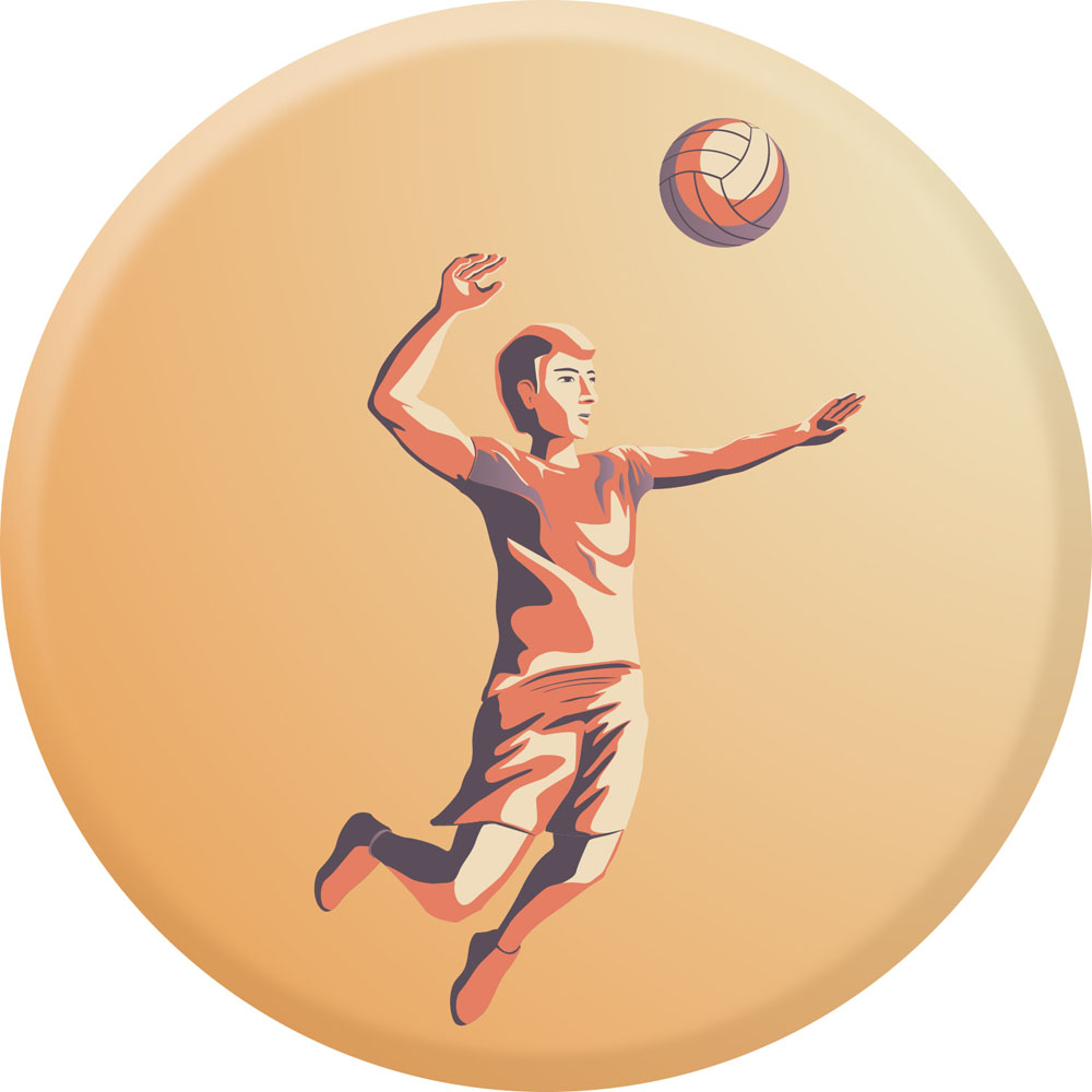Centre médaille volley diamètre 50 mm PCA073
