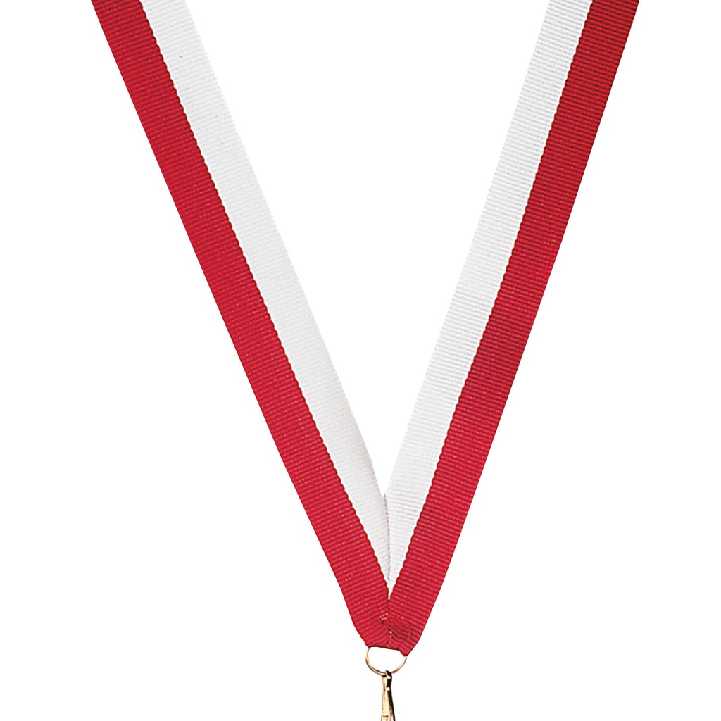 Ruban blanc/rouge 800 x 20 mm R6A