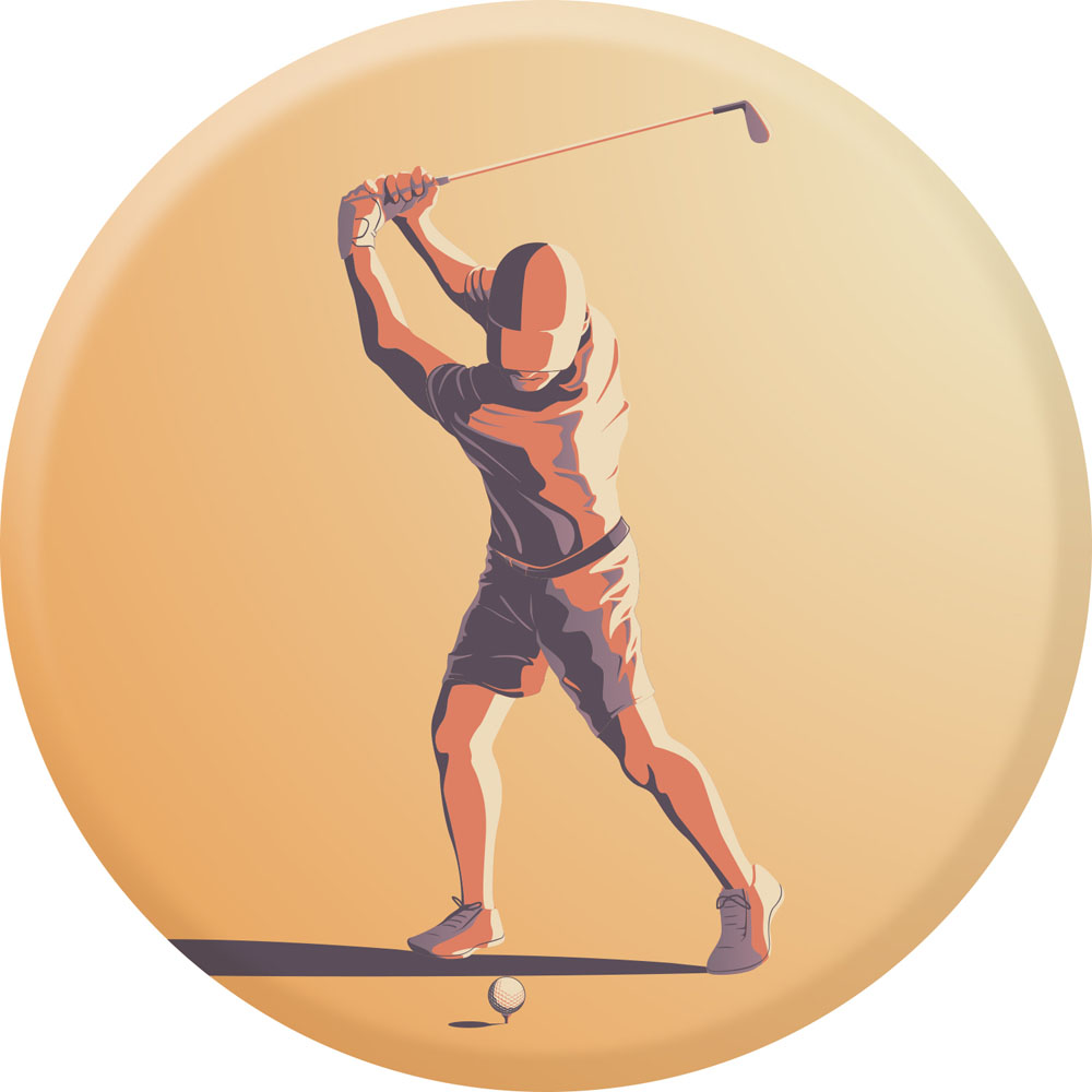 Centre médaille golf diamètre 25 mm PCB044