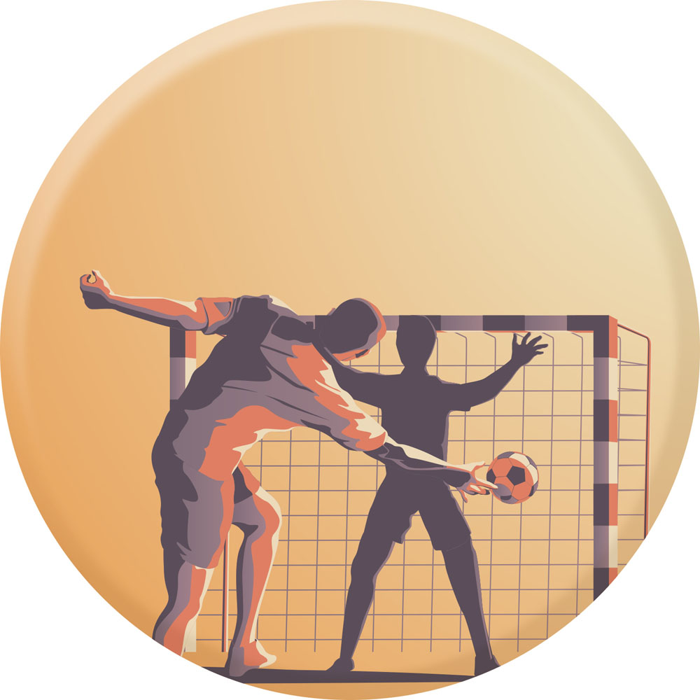 Centre médaille handball diamètre 25 mm PCB059