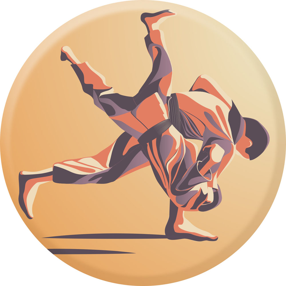 Centre médaille judo diamètre 25 mm PCB057