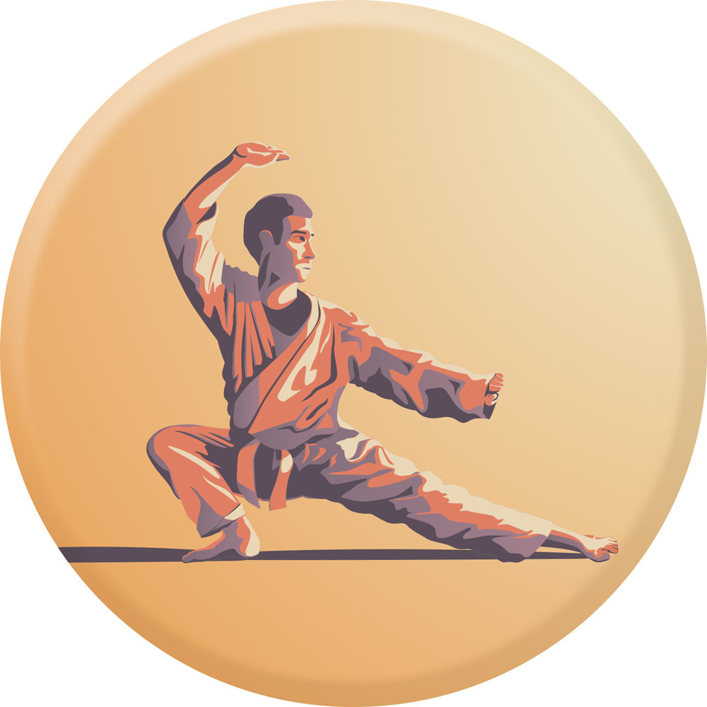 Centre médaille karaté diamètre 25 mm PCB061