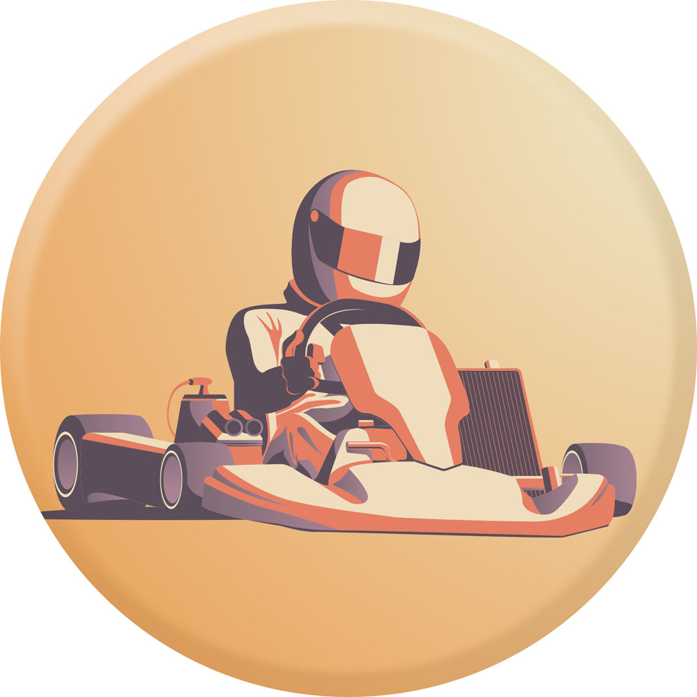 Centre médaille karting diamètre 25 mm PCB062