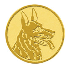 Centre médaille chien diamètre 25mm PB024