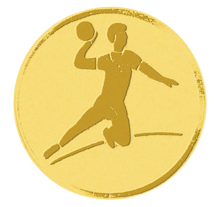 Centre médaille handball diamètre 25 mm PB050