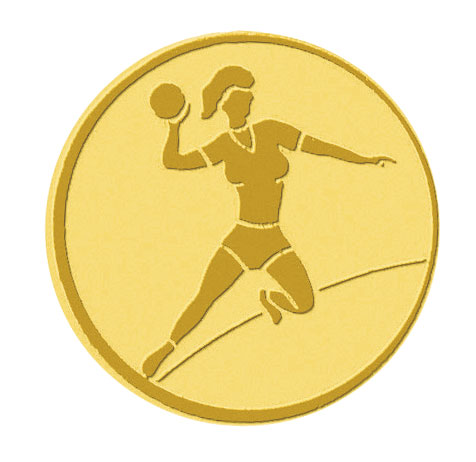 Centre médaille handball diamètre 25 mm PB051
