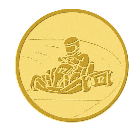 Centre médaille karting diamètre 25 mm PB058