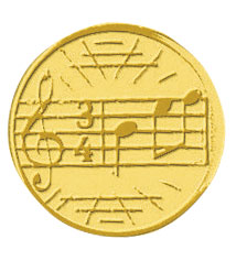 Centre médaille musique diamètre 25 mm PB067