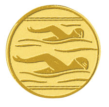 Centre médaille natation diamètre 25 mm PB068