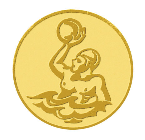 Centre médaille waterpolo diamètre 25 mm PB107