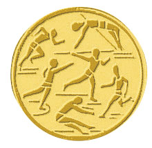 Centre médaille pentathlon diamètre 50 mm PA078