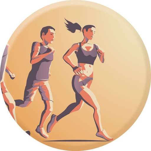 Centre médaille running diamètre 25 mm PCB080