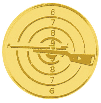 Centre médaille tir diamètre 25 mm PB097