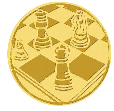 Centre médaille échecs diamètre 25 mm PB035